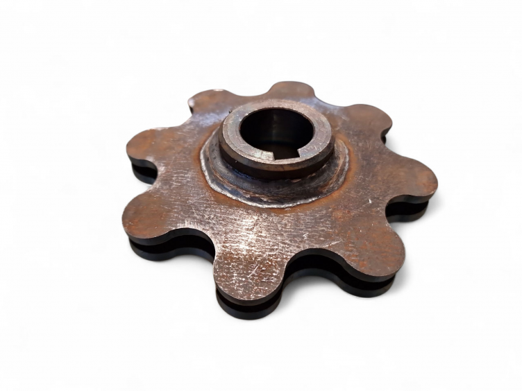 Kettenrad 8 Zähne Bohrung 25mm für Fuß SK 20 Kettenteilung 38_4mm